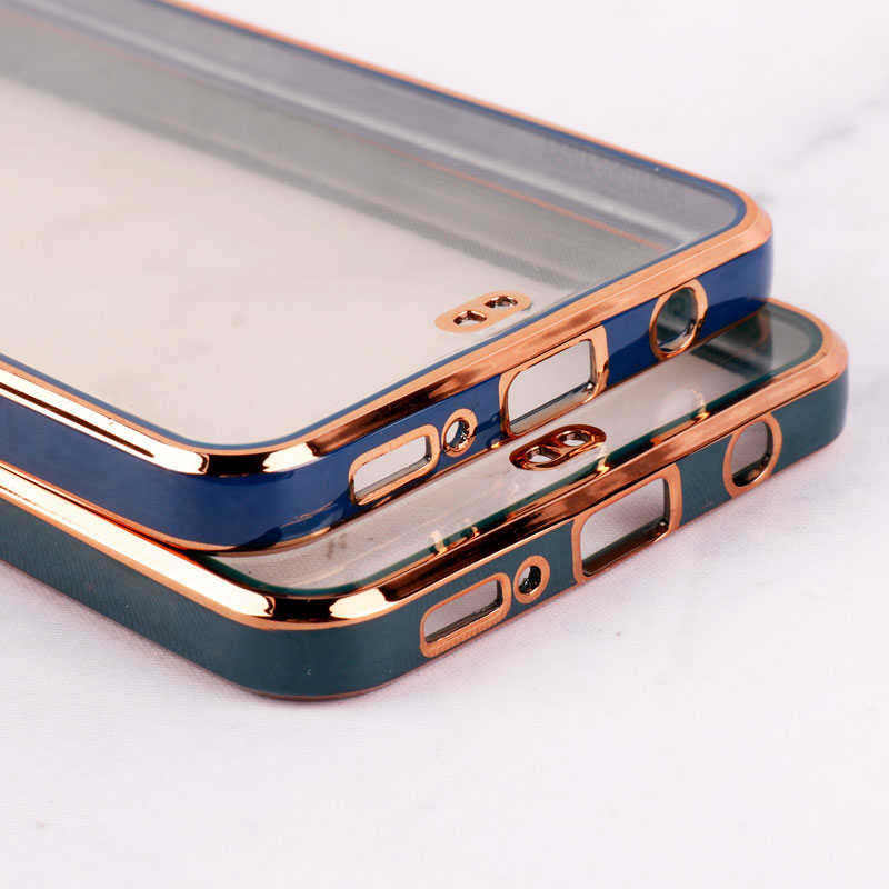 قاب Chrome دور طلایی محافظ لنزدار Samsung Galaxy A30s / A50s / A50
