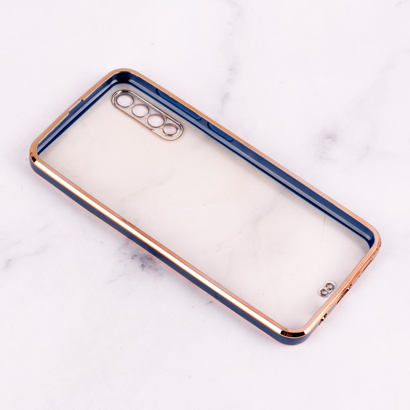 قاب Chrome دور طلایی محافظ لنزدار Samsung Galaxy A30s / A50s / A50