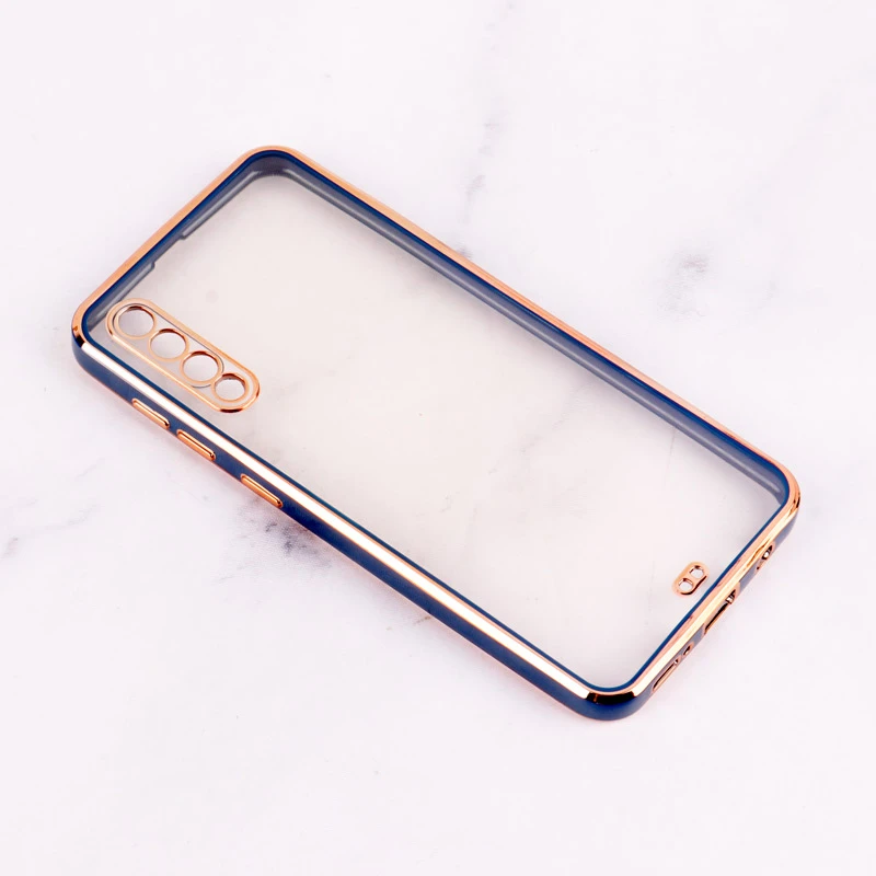 قاب Chrome دور طلایی محافظ لنزدار Samsung Galaxy A30s / A50s / A50
