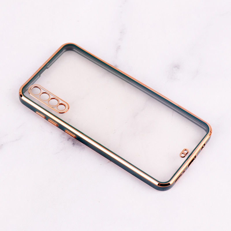 قاب Chrome دور طلایی محافظ لنزدار Samsung Galaxy A30s / A50s / A50