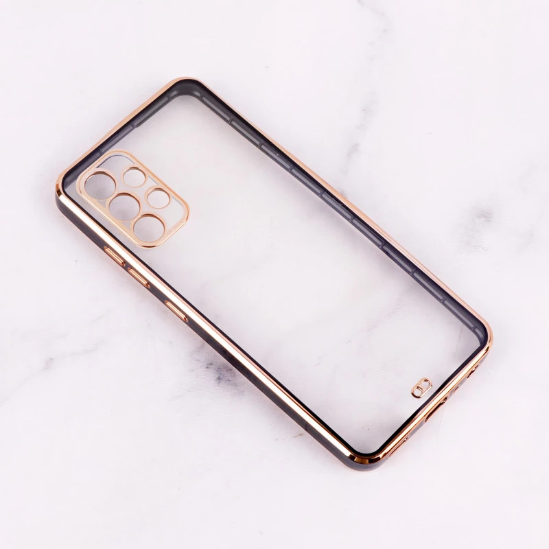 قاب Chrome دور طلایی محافظ لنزدار Samsung Galaxy A32 4G