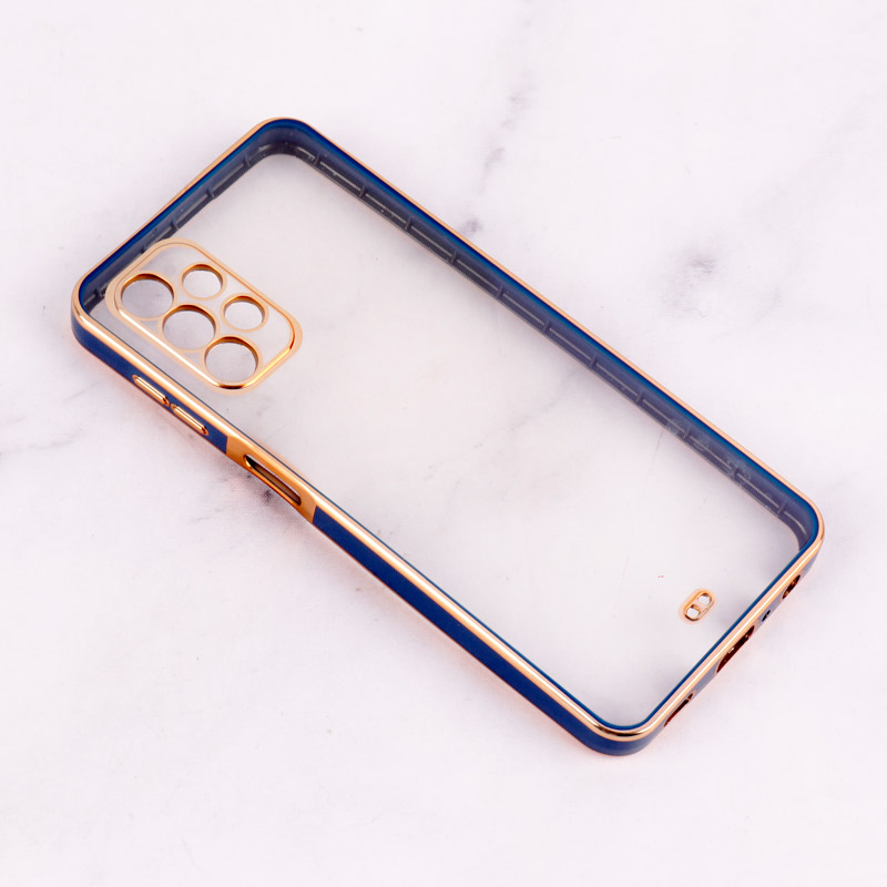 قاب Chrome دور طلایی محافظ لنزدار Samsung Galaxy A32 5G