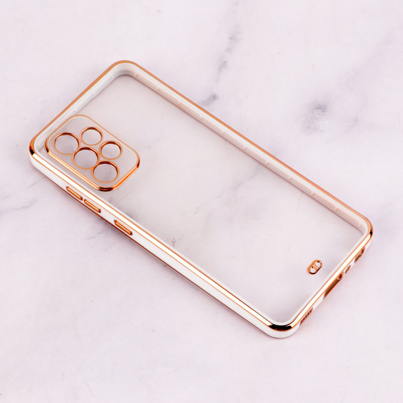 قاب Chrome دور طلایی محافظ لنزدار Samsung Galaxy A52 / A52s