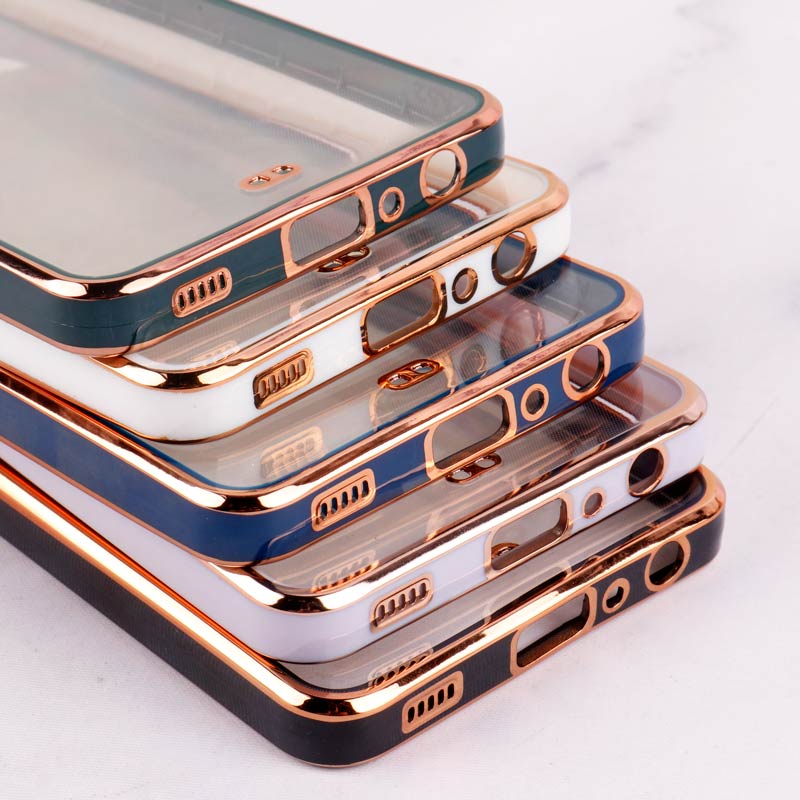 قاب Chrome دور طلایی محافظ لنزدار Samsung Galaxy A52 / A52s