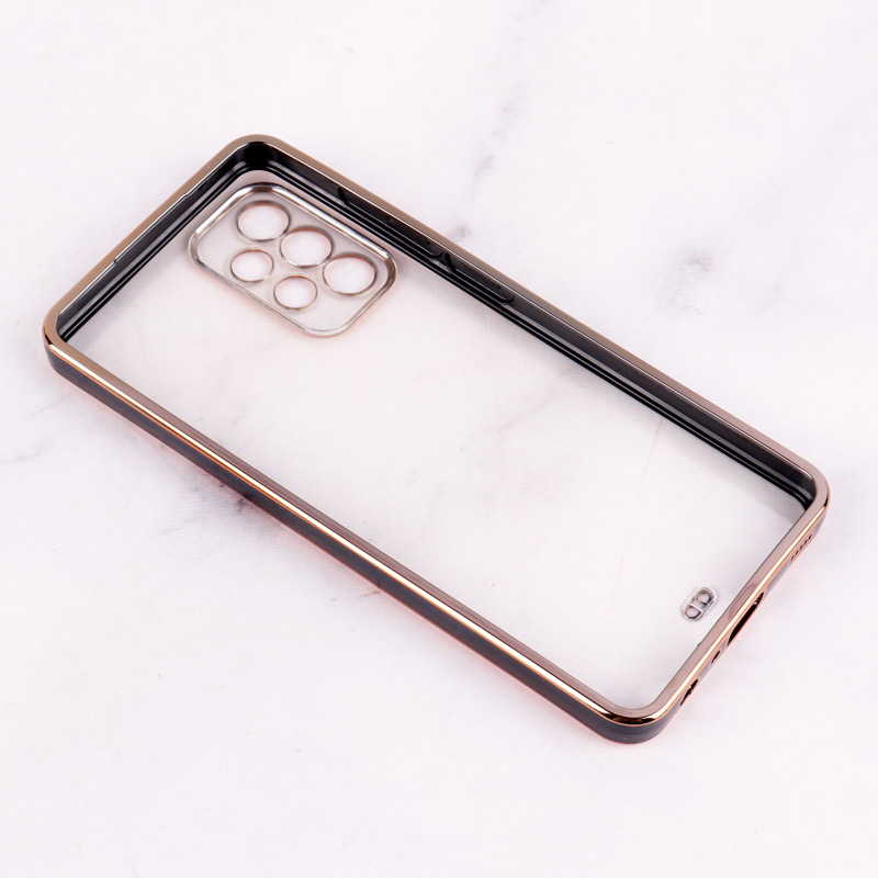 قاب Chrome دور طلایی محافظ لنزدار Samsung Galaxy A52 / A52s