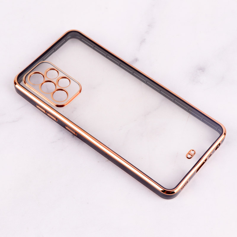 قاب Chrome دور طلایی محافظ لنزدار Samsung Galaxy A52 / A52s