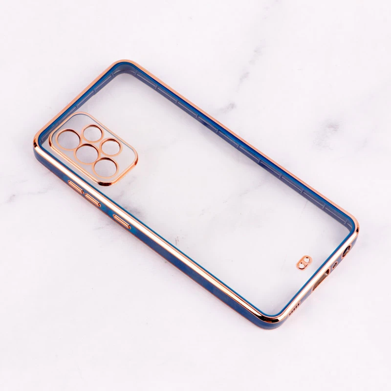 قاب Chrome دور طلایی محافظ لنزدار Samsung Galaxy A52 / A52s