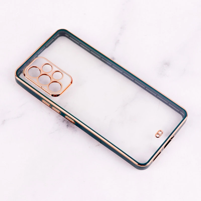 قاب Chrome دور طلایی محافظ لنزدار Samsung Galaxy A53 5G