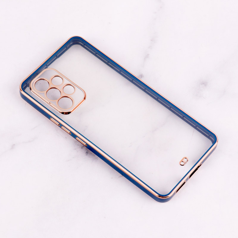 قاب Chrome دور طلایی محافظ لنزدار Samsung Galaxy A53 5G