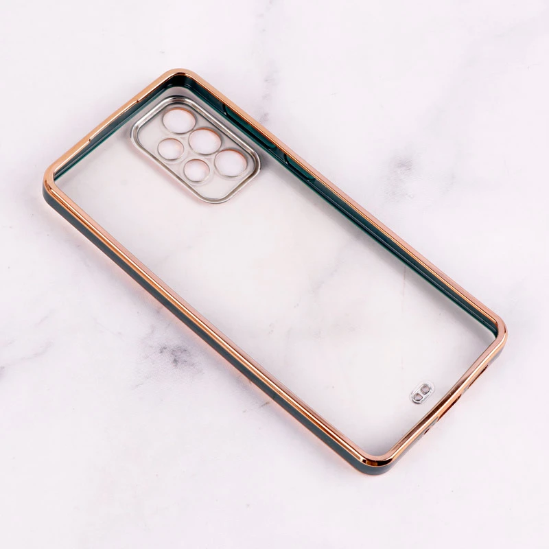 قاب Chrome دور طلایی محافظ لنزدار Samsung Galaxy A73