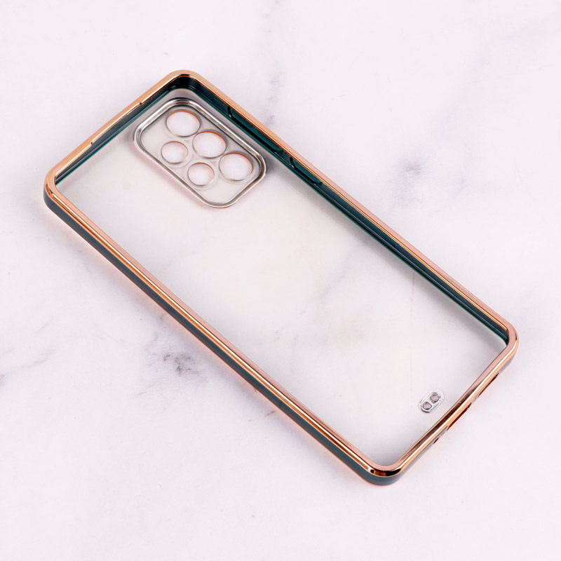 قاب Chrome دور طلایی محافظ لنزدار Samsung Galaxy A73