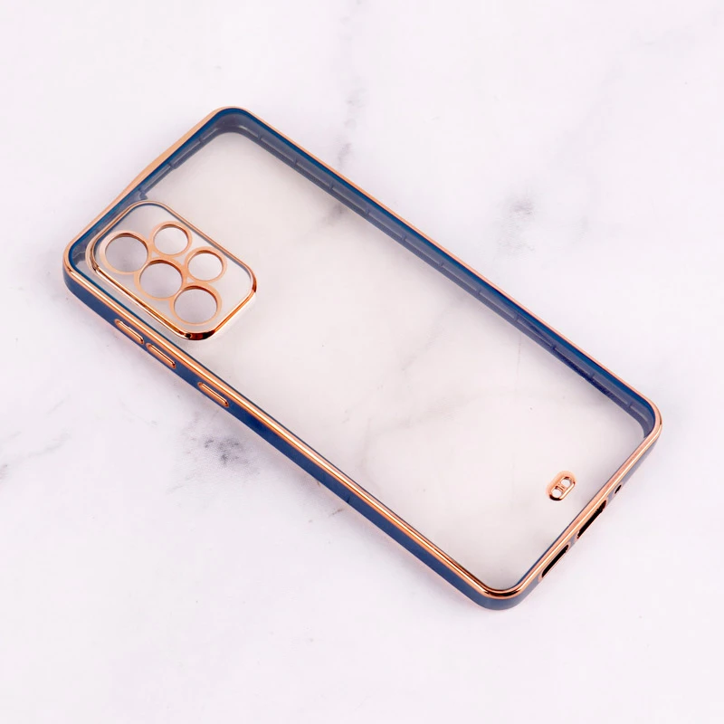 قاب Chrome دور طلایی محافظ لنزدار Samsung Galaxy A73