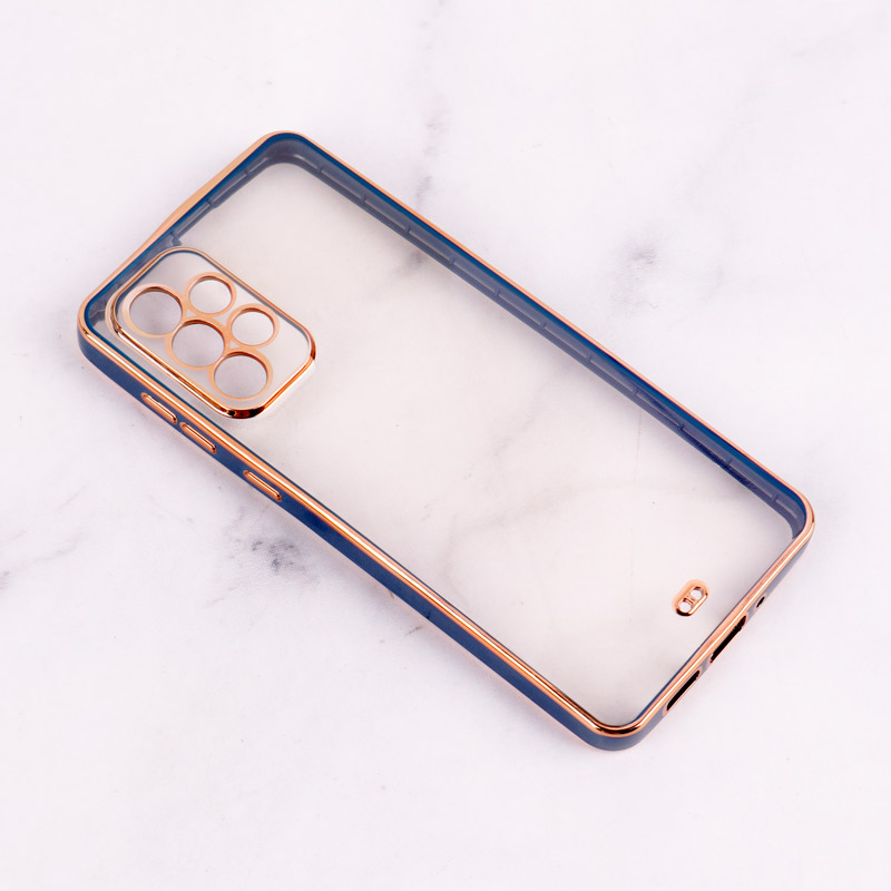 قاب Chrome دور طلایی محافظ لنزدار Samsung Galaxy A73