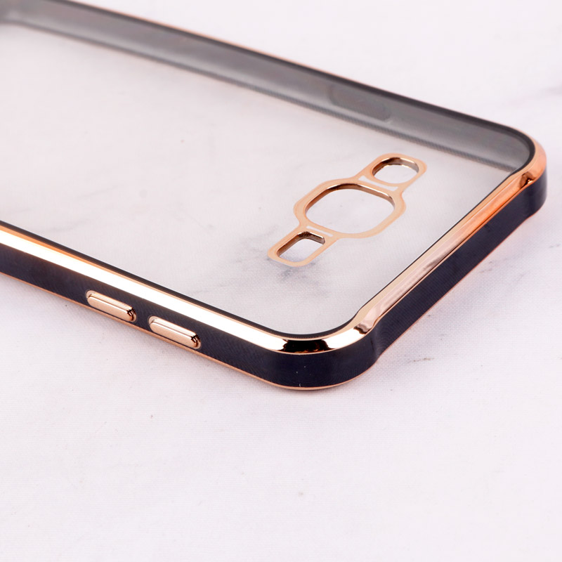 قاب Chrome دور طلایی محافظ لنزدار Samsung Galaxy J7