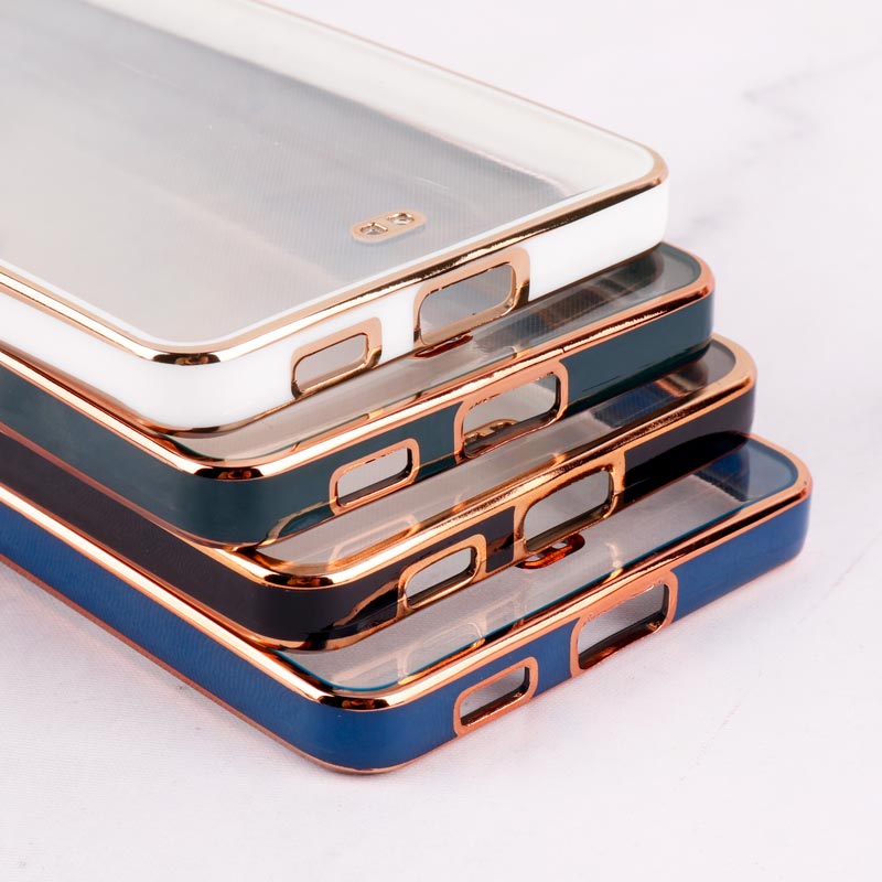 قاب Chrome دور طلایی محافظ لنزدار Samsung Galaxy S21 Ultra