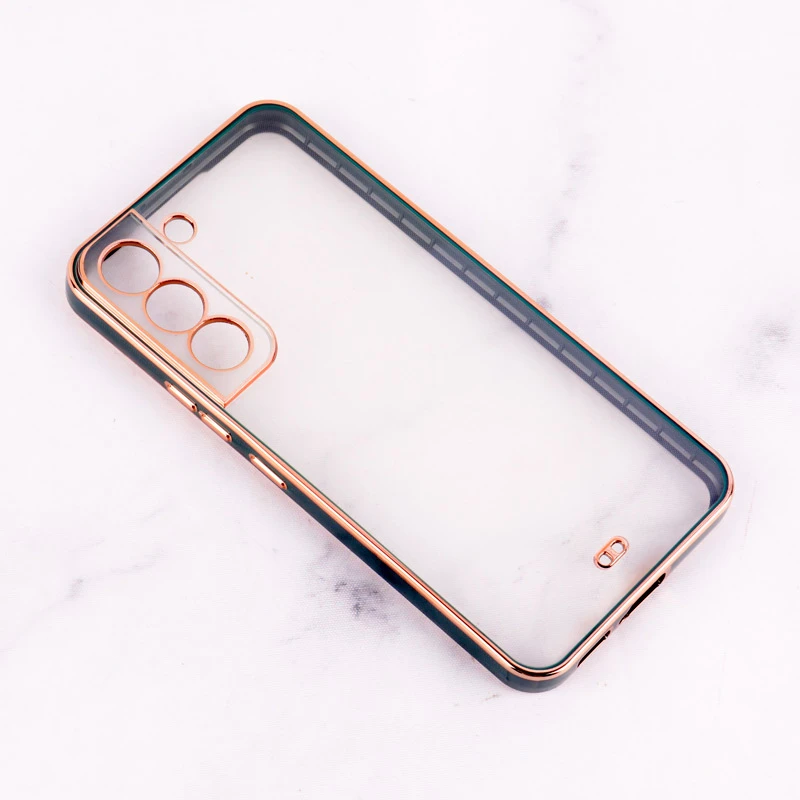 قاب Chrome دور طلایی محافظ لنزدار Samsung Galaxy S22