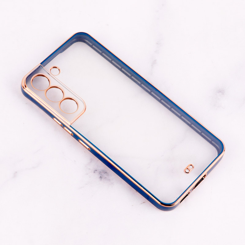 قاب Chrome دور طلایی محافظ لنزدار Samsung Galaxy S22