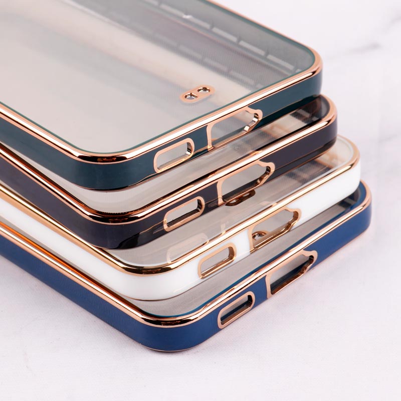 قاب Chrome دور طلایی محافظ لنزدار Samsung Galaxy S22 Plus