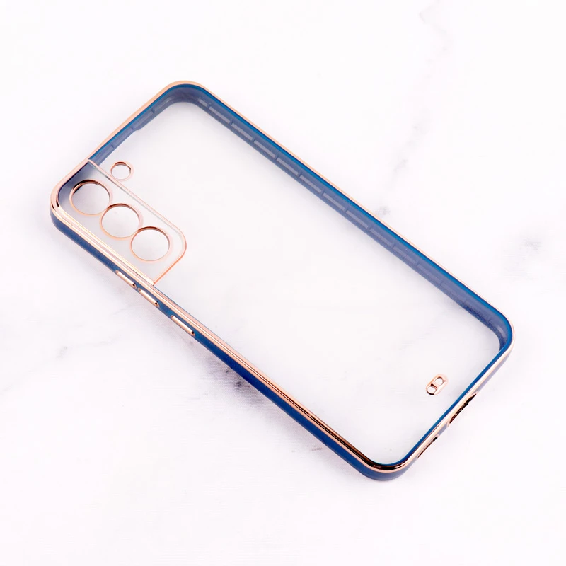 قاب Chrome دور طلایی محافظ لنزدار Samsung Galaxy S22 Plus