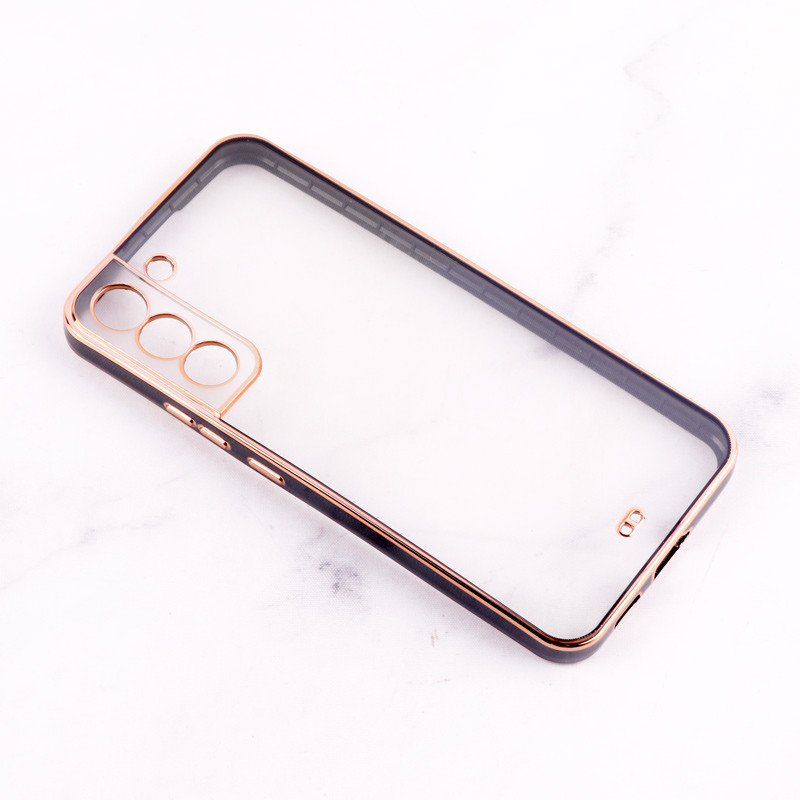 قاب Chrome دور طلایی محافظ لنزدار Samsung Galaxy S22 Plus