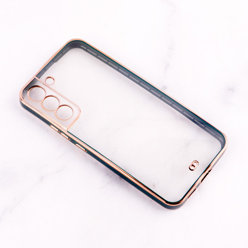 قاب Chrome دور طلایی محافظ لنزدار Samsung Galaxy S22 Plus