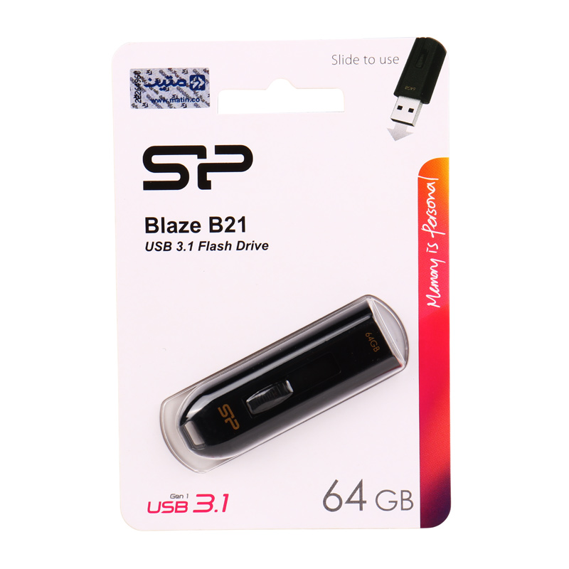 فلش 64 گیگ سیلیکون پاور Silicon Power Blaze B21 USB3.1