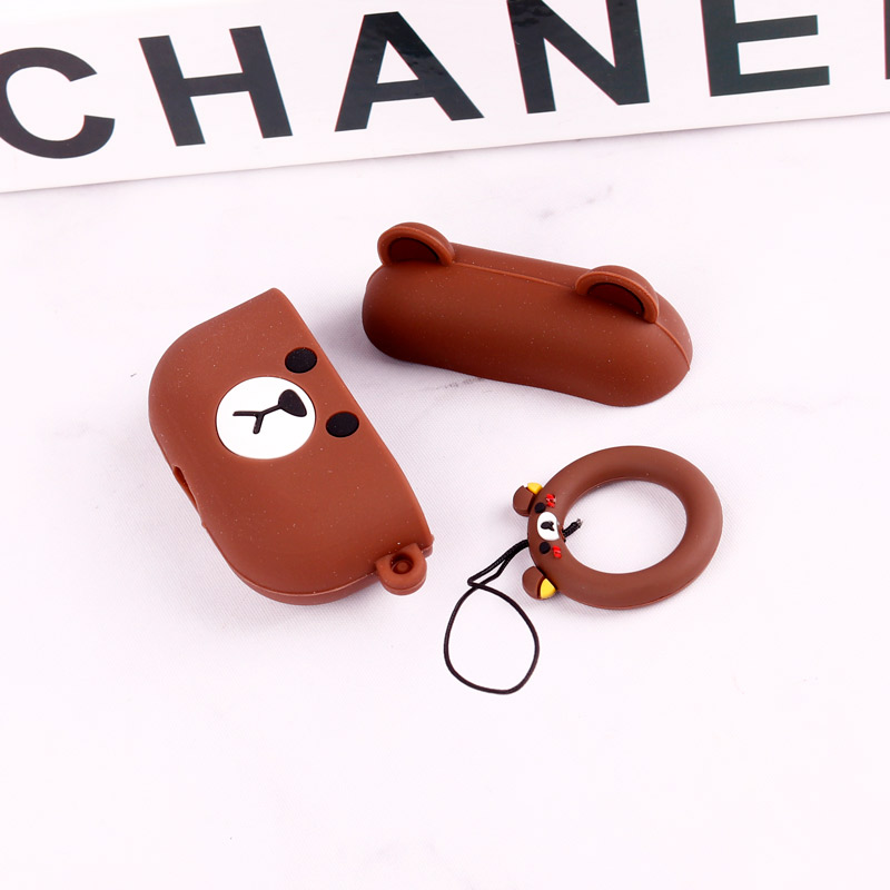 محافظ  AirPods Pro سیلیکونی عروسکی خرس قهوه ای