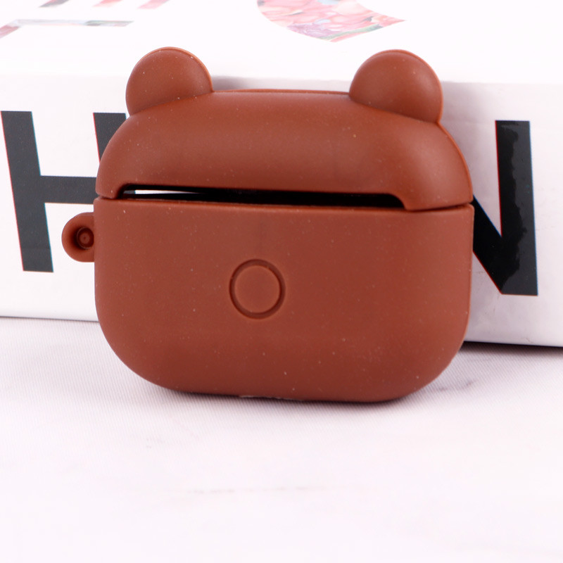 محافظ  AirPods Pro سیلیکونی عروسکی خرس قهوه ای