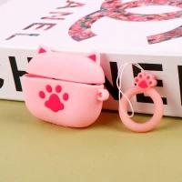 محافظ AirPods Pro سیلیکونی عروسکی پنجه صورتی