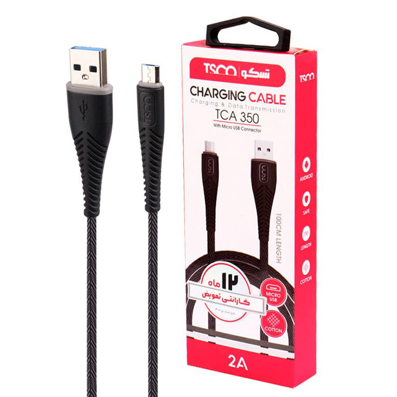 کابل میکرو یو اس بی TSCO TCA350 2A 1m