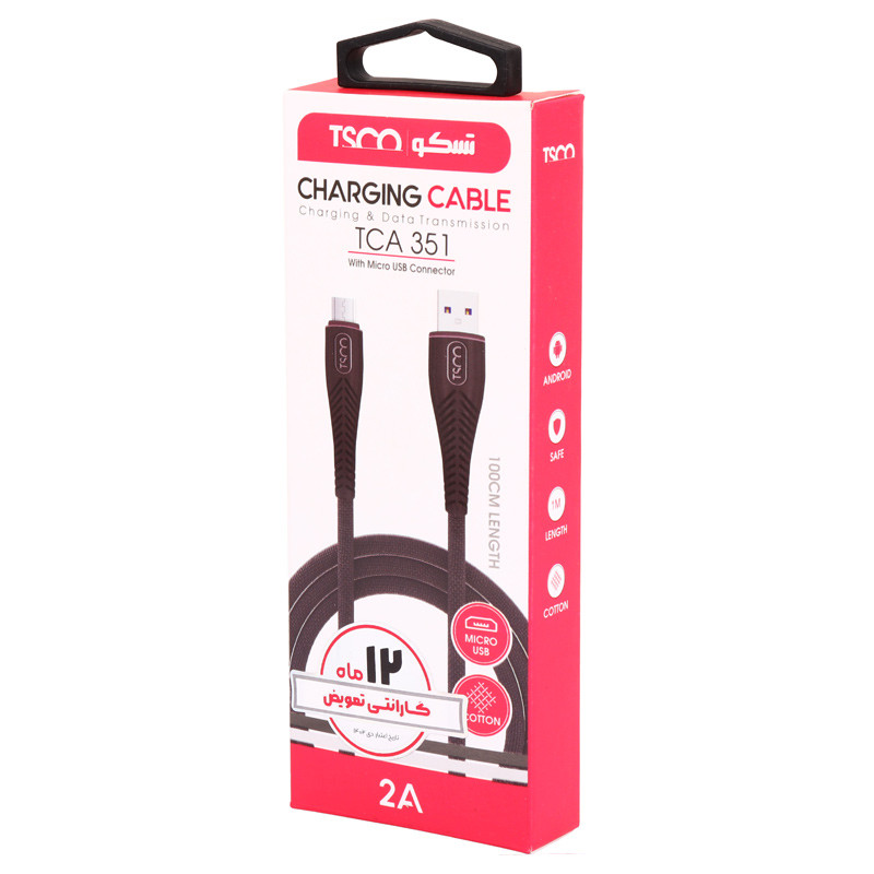 کابل میکرو یو اس بی TSCO TCA351 2A 1m