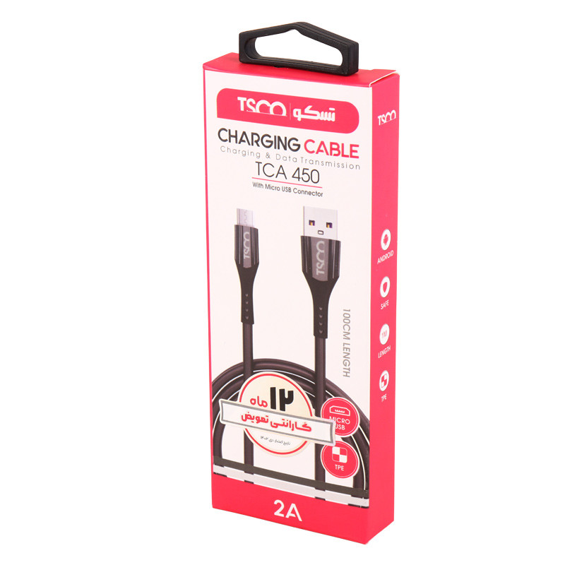 کابل میکرو یو اس بی TSCO TCA450 2A 1m