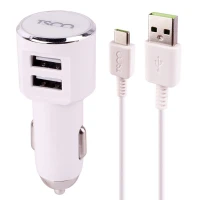 شارژر فندکی فست شارژ TSCO TCG 29N 3.1A 15.5W + کابل تایپ سی