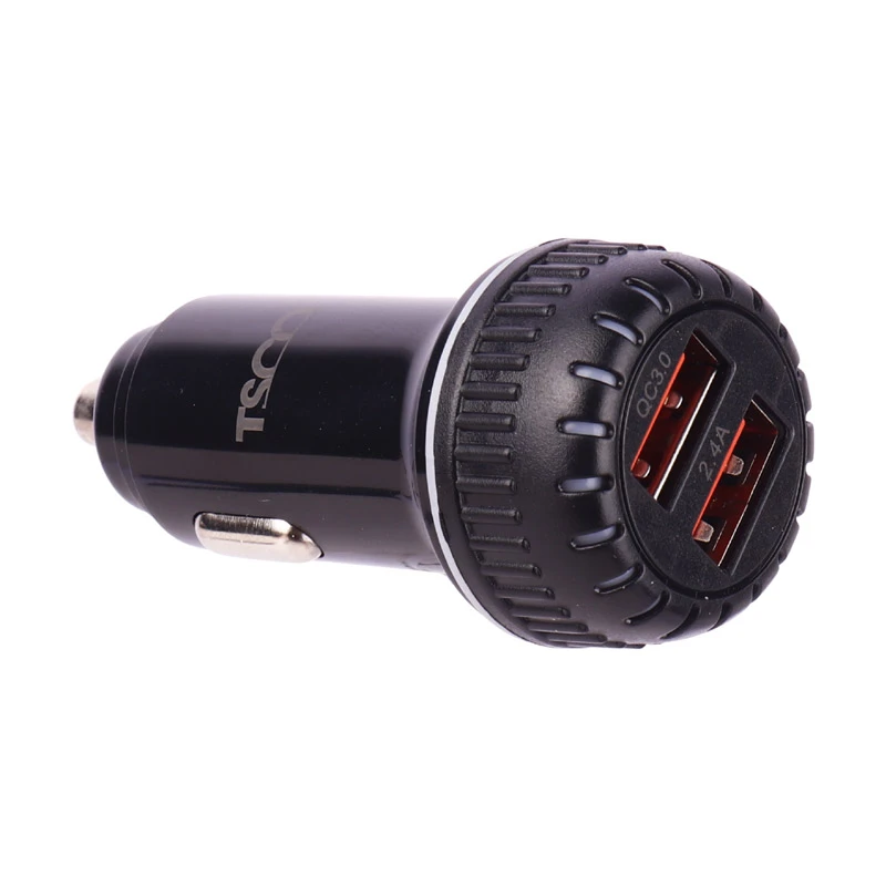 شارژر فندکی فست شارژ TSCO TCG 37 3A QC3.0 30W + کابل تایپ سی