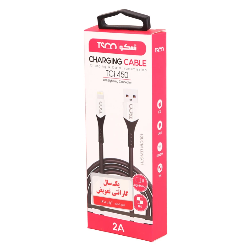 کابل لایتنینگ 2 آمپر تسکو TCI450 طول 1 متر