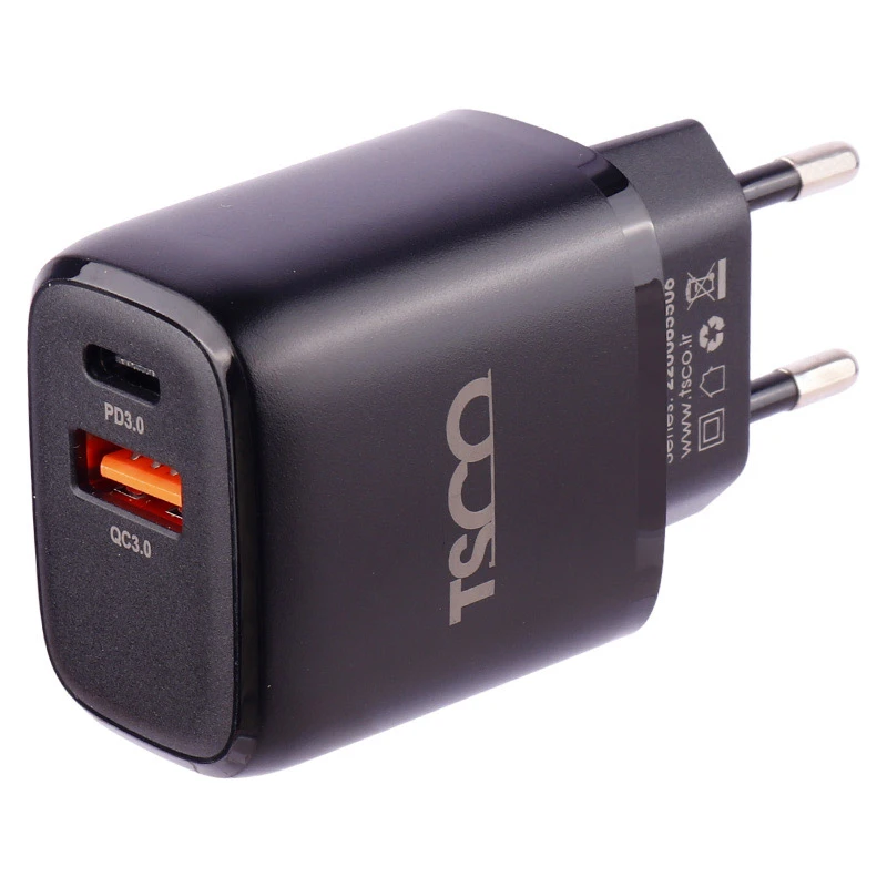 شارژر دیواری 20 وات تسکو TTC 65 QC3.0 PD 3A + کابل تایپ سی