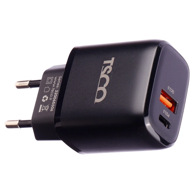 شارژر دیواری 20 وات تسکو TTC 65 QC3.0 PD 3A + کابل تایپ سی