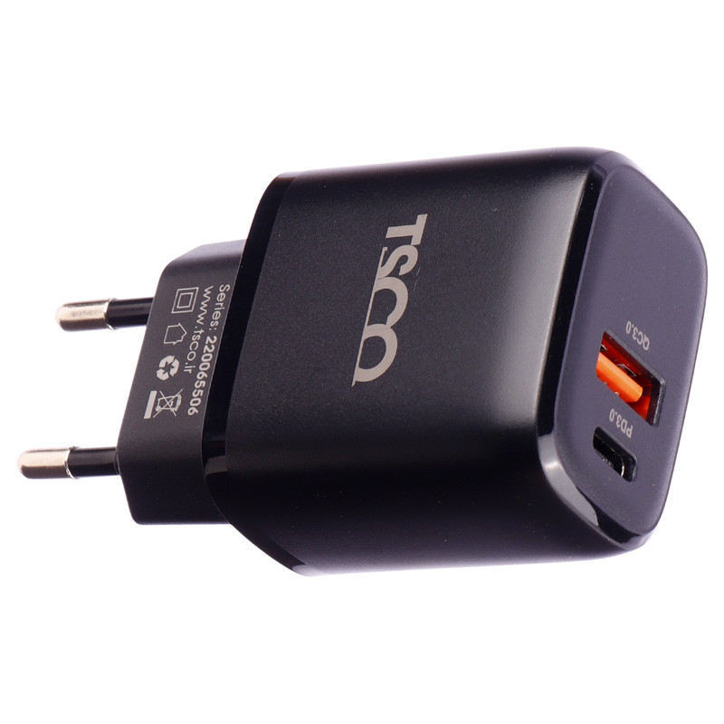 شارژر دیواری 20 وات تسکو TTC 65 QC3.0 PD 3A + کابل تایپ سی