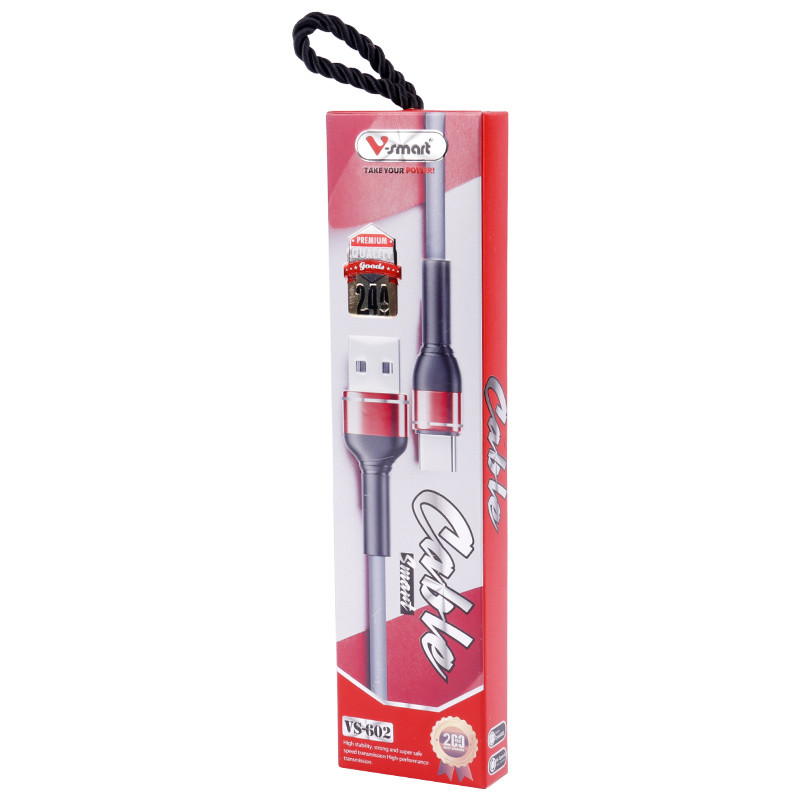 کابل کوتاه تایپ سی فست شارژ V-Smart VS-602 2.4A 20cm