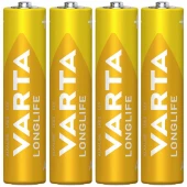 باتری چهارتایی نیم قلمی Varta Long Life Alkaline R03 1.5V AAA