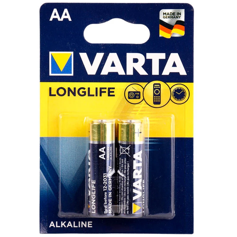 باتری دوتایی قلمی Varta Long Life Alkaline LR6 1.5V AA