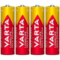 باتری چهارتایی قلمی Varta Long Life Max Power Alkaline LR6/MN1500 1.5V AA
