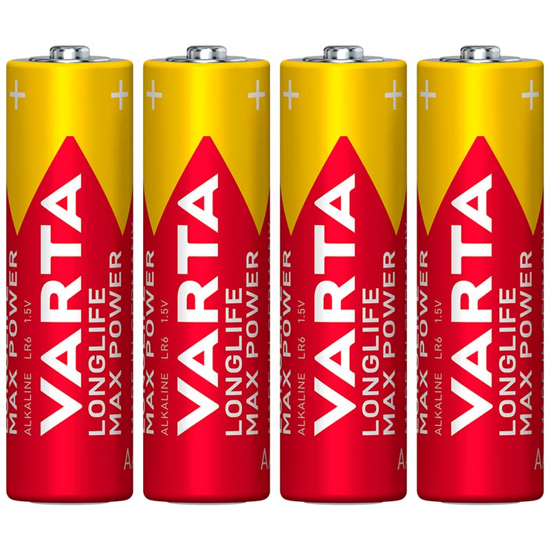 باتری چهارتایی قلمی Varta Long Life Max Power Alkaline LR6/MN1500 1.5V AA
