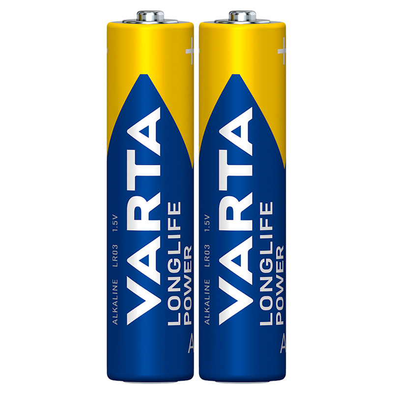 باتری دوتایی نیم قلمی Varta Long Life Power Alkaline LR03/MN2400 1.5V AAA
