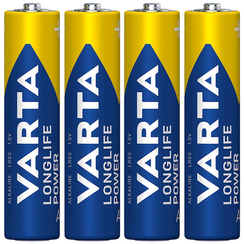 باتری چهارتایی نیم قلمی Varta Long Life Power Alkaline LR03/MN2400 1.5V AAA
