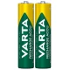 باتری دوتایی نیم قلمی شارژی Varta Recharge Accu Power NiMH AAA 1000mAh