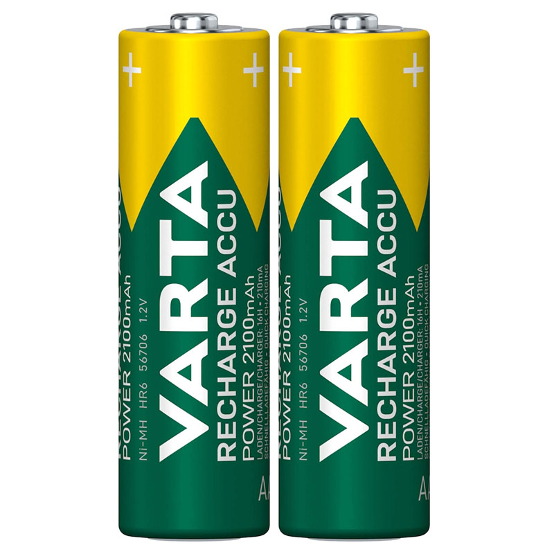 باتری دوتایی قلمی شارژی Varta Recharge Accu Power NiMH AA 2100mAh