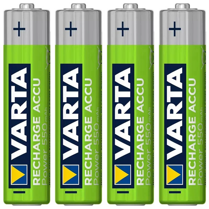 باتری چهارتایی نیم قلمی شارژی Varta Recharge Accu Power NiMH AAA 550mAh