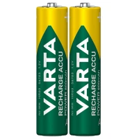 باتری دوتایی نیم قلمی شارژی Varta Recharge Accu Power NiMH AAA 800mAh