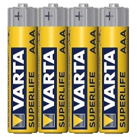 باتری چهارتایی نیم قلمی Varta Super Life Zinc-Carbon R03 1.5V AAA